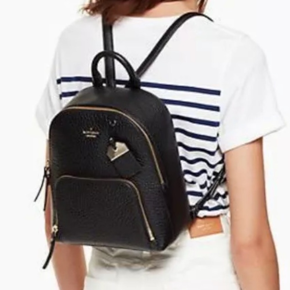 KATE SPADE Caden carter leather black backpack - Picture 3 of 8